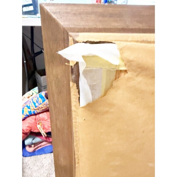 Vintage Mixed Media Wall Art Birch Tree Scene Framed Print Autumn Rustic Decor - Picture 5 of 7